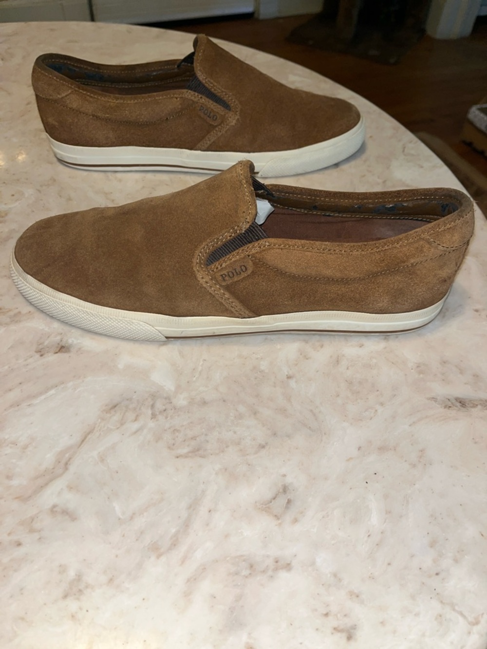 Polo by Ralph Lauren Brown Suede Slip-On Loafers